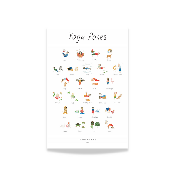 Yoga Poses Print - Mindful And Co Kids USA